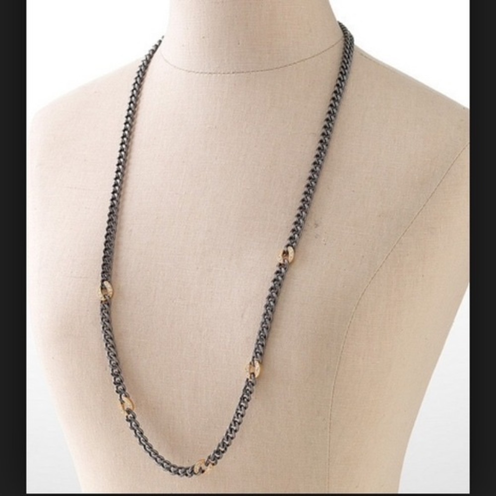 Stella and Dot Hematite Necklace New in Box!