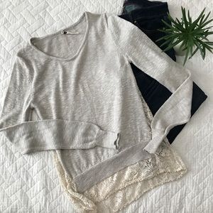 Poof. Knit Lace sweater.