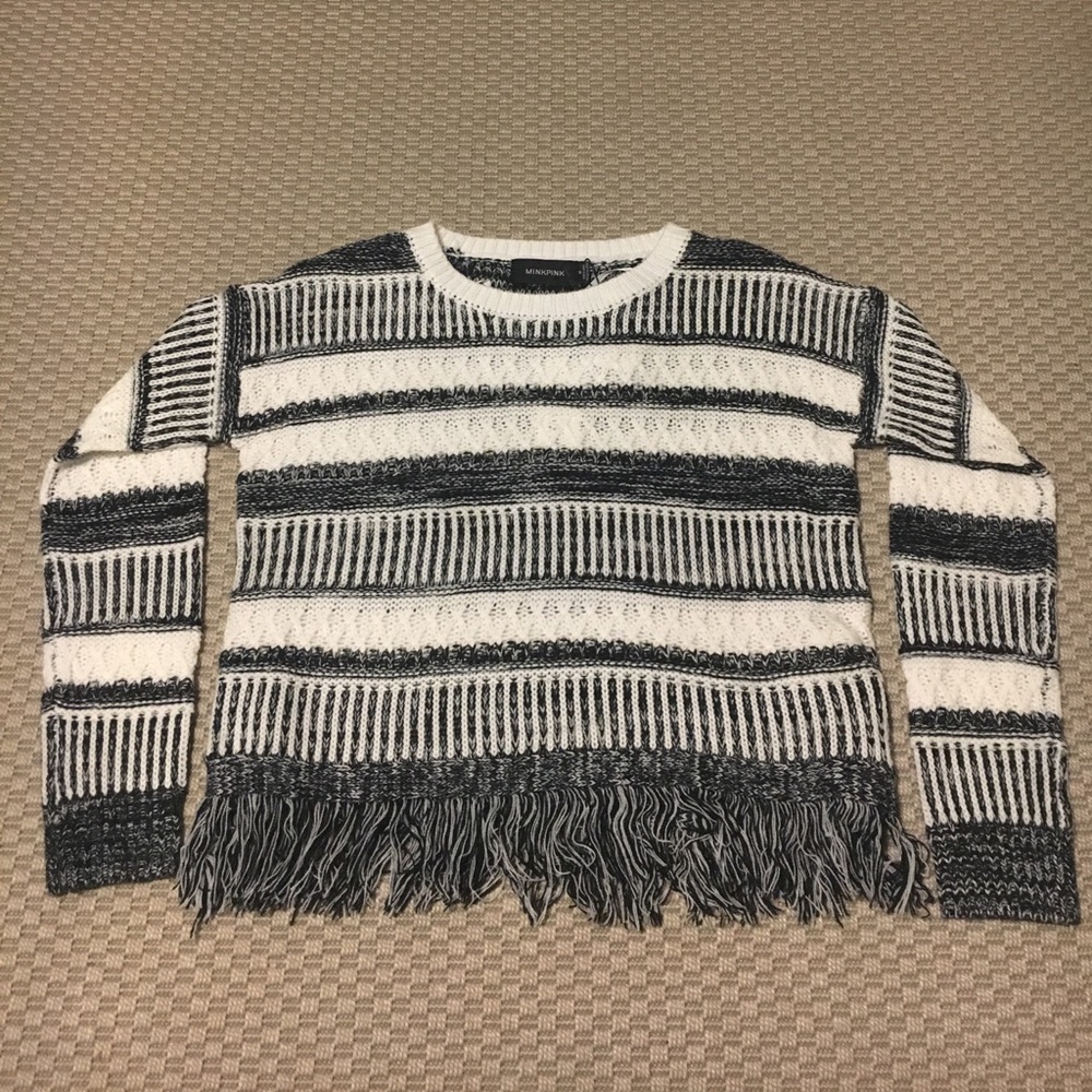 NWT Minkpink Black & White Sweater