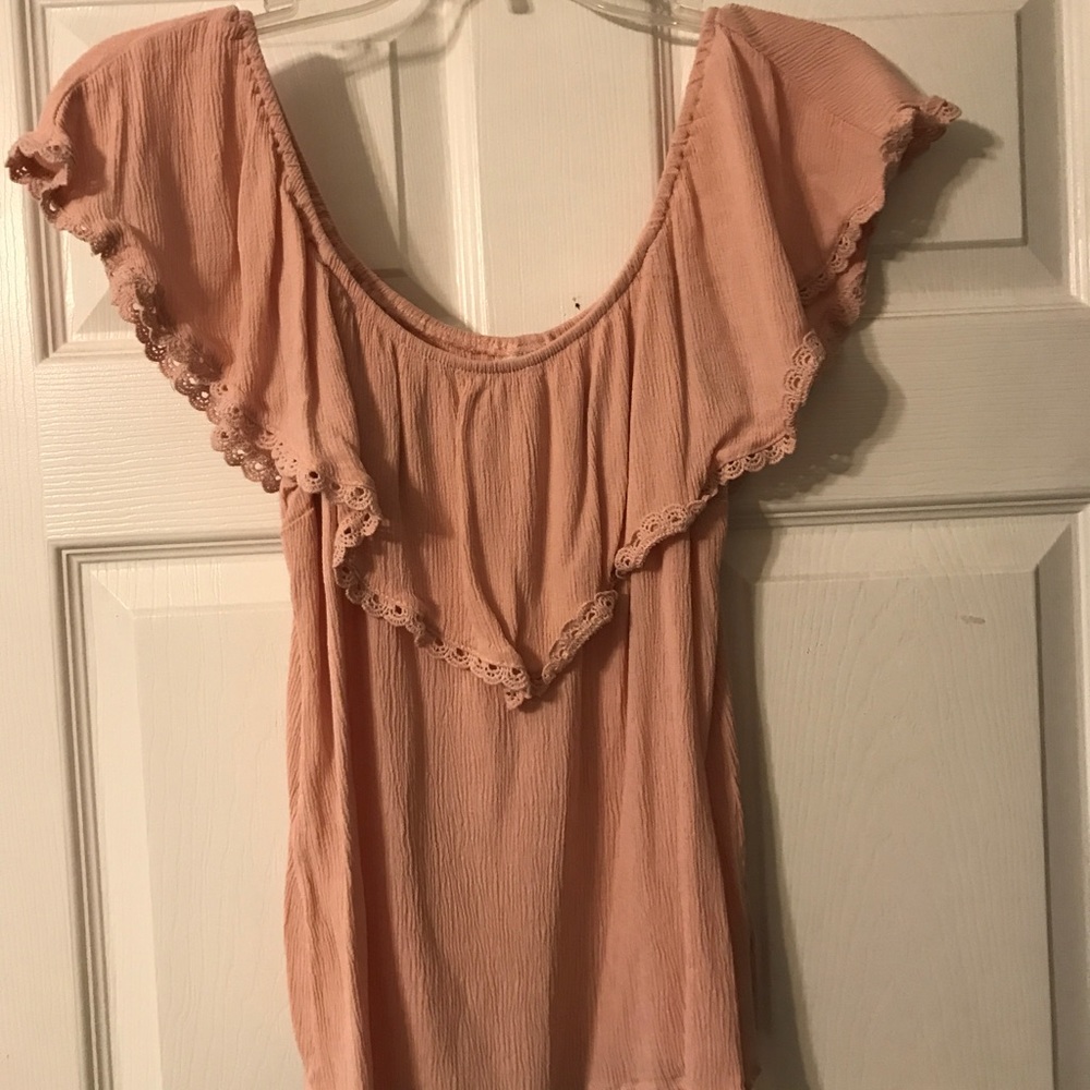 Baby Pink Off Shoulder Top