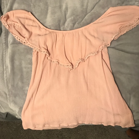 Baby Pink Off Shoulder Top - Picture 2 of 3