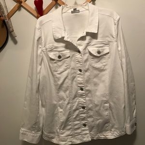 Jill white denim stretch jacket