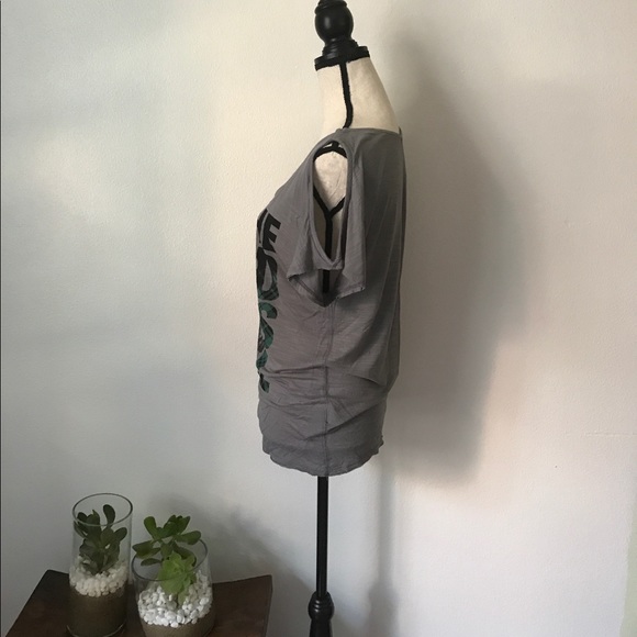 Benetton Tops - Benetton grey cold shoulder Top SZ S Benetton Tops - Benetton grey cold shoulder Top SZ S