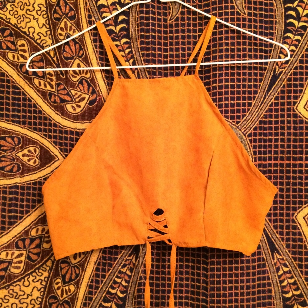 Tan Wrap around Waist Festival Top