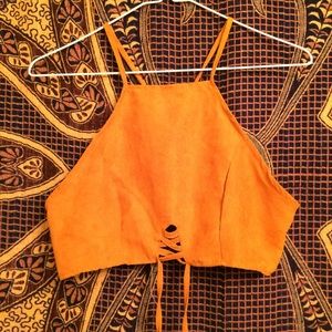 Tan Wrap around Waist Festival Top