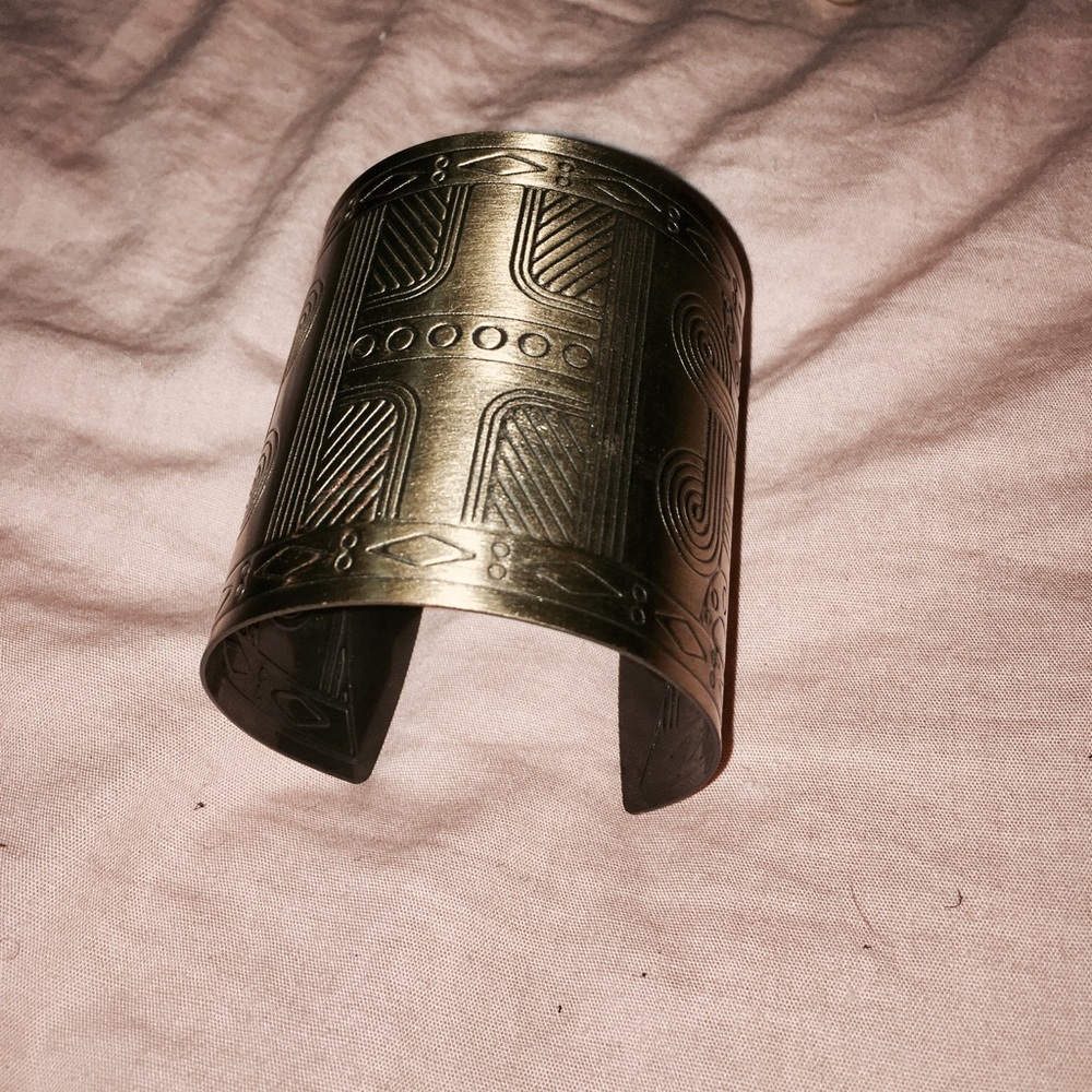 Gold African Cuff Bracelet