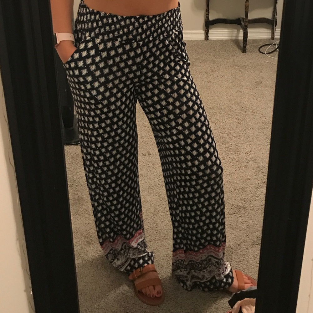 Patterned Flare Pants
