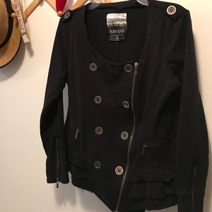 Kenzie black double breasted French Terri jacket