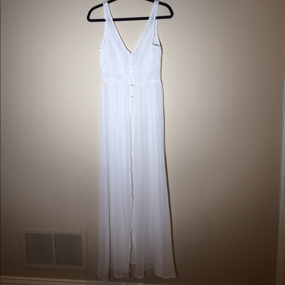 Zara white floor length dress