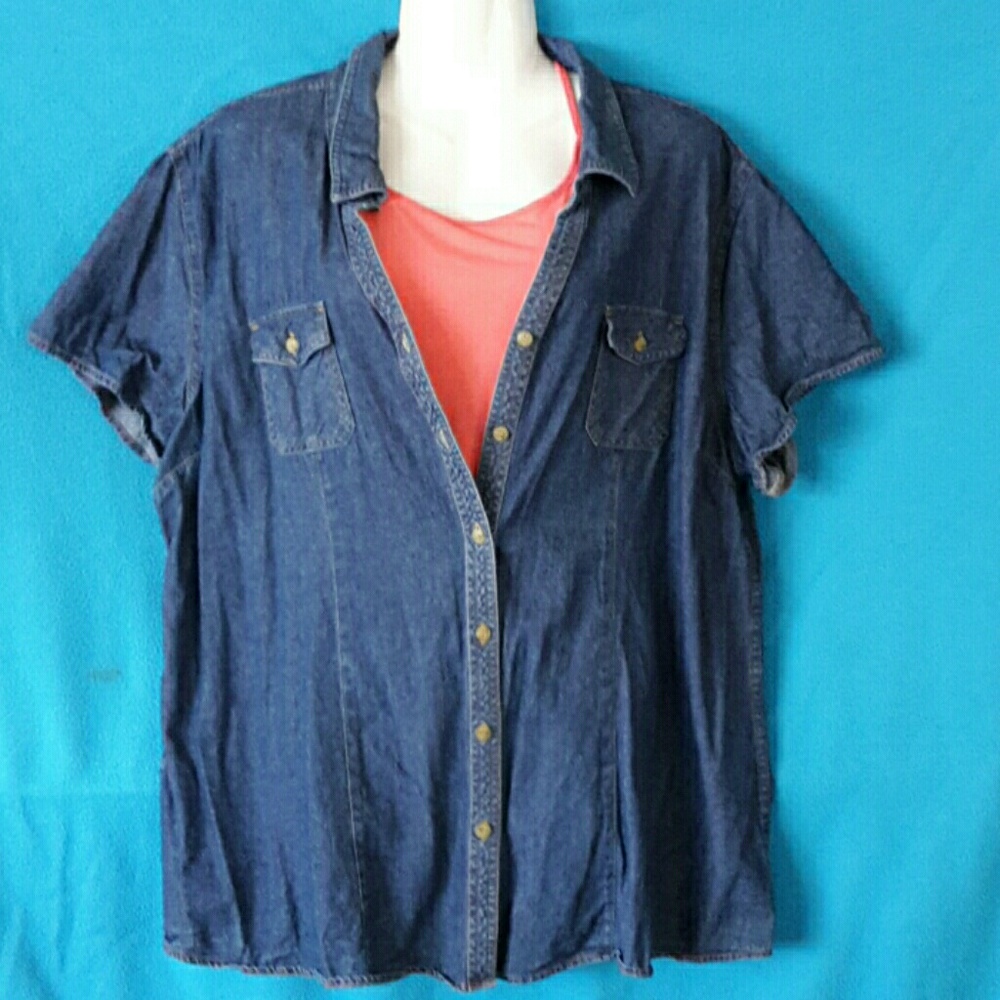 Bit & Bridle Button Up Jean Top