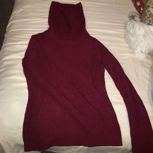 red/maroon sweater