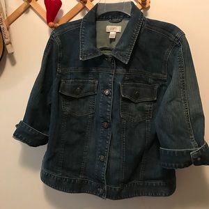 Loft 3/4 length sleeve denim jacket