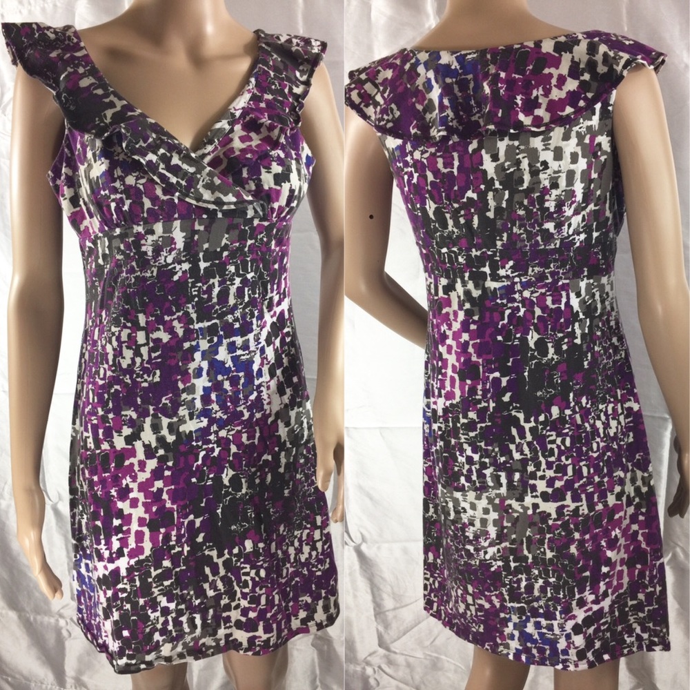 Ann Taylor LOFT Ruffle Stretch Jersey Dress