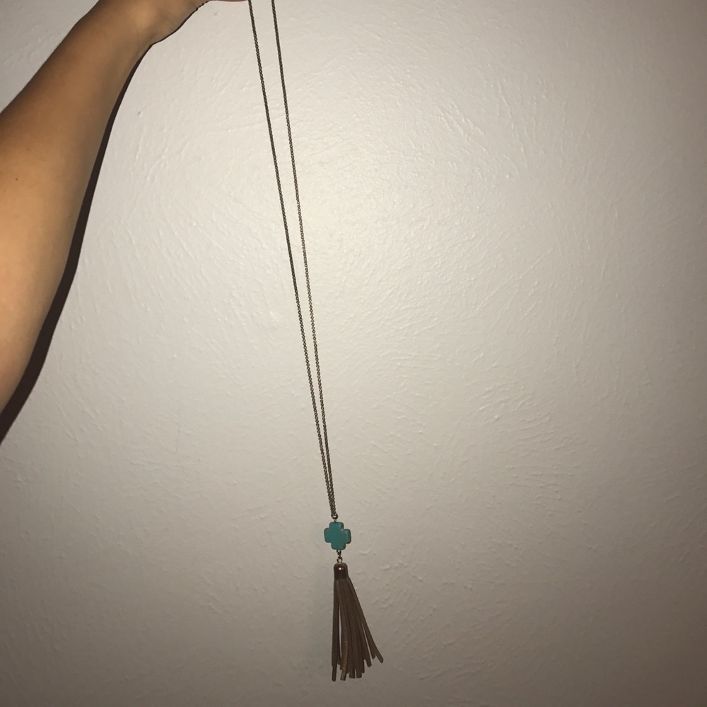 Cross tassel long necklace!!!!