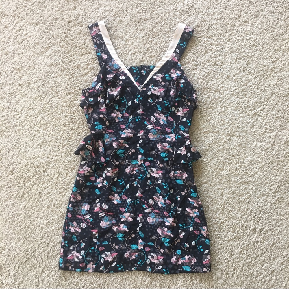 Juicy Couture Silk Ruffled Floral Dress - Picture 4 of 6