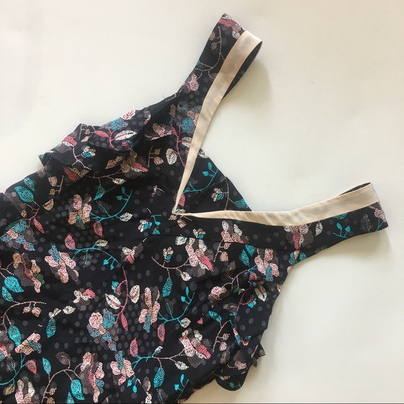 Juicy Couture Silk Ruffled Floral Dress - Picture 3 of 6