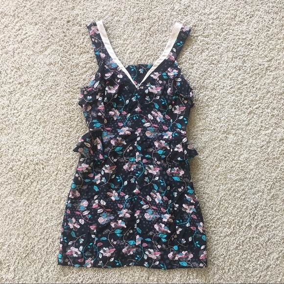 Juicy Couture Silk Ruffled Floral Dress - Picture 4 of 6