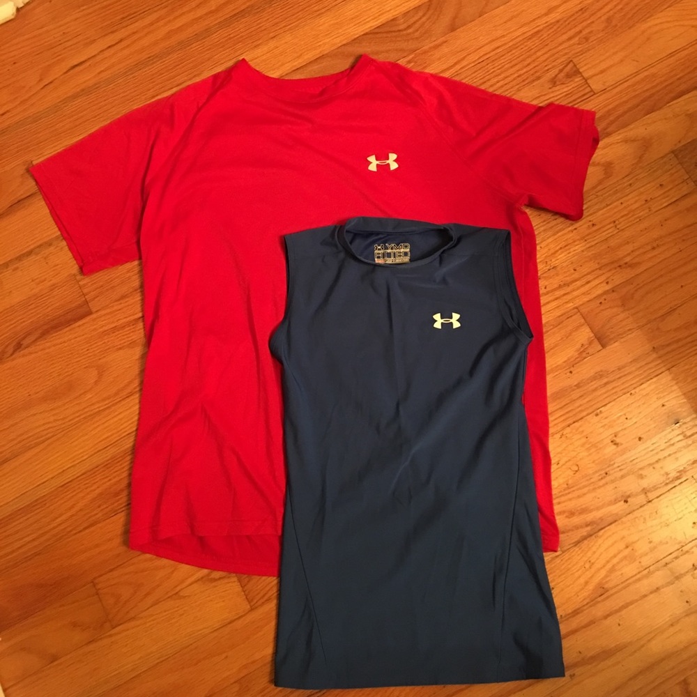 Under Armour youth shirts.