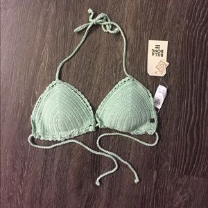 Billabong crochet swim top