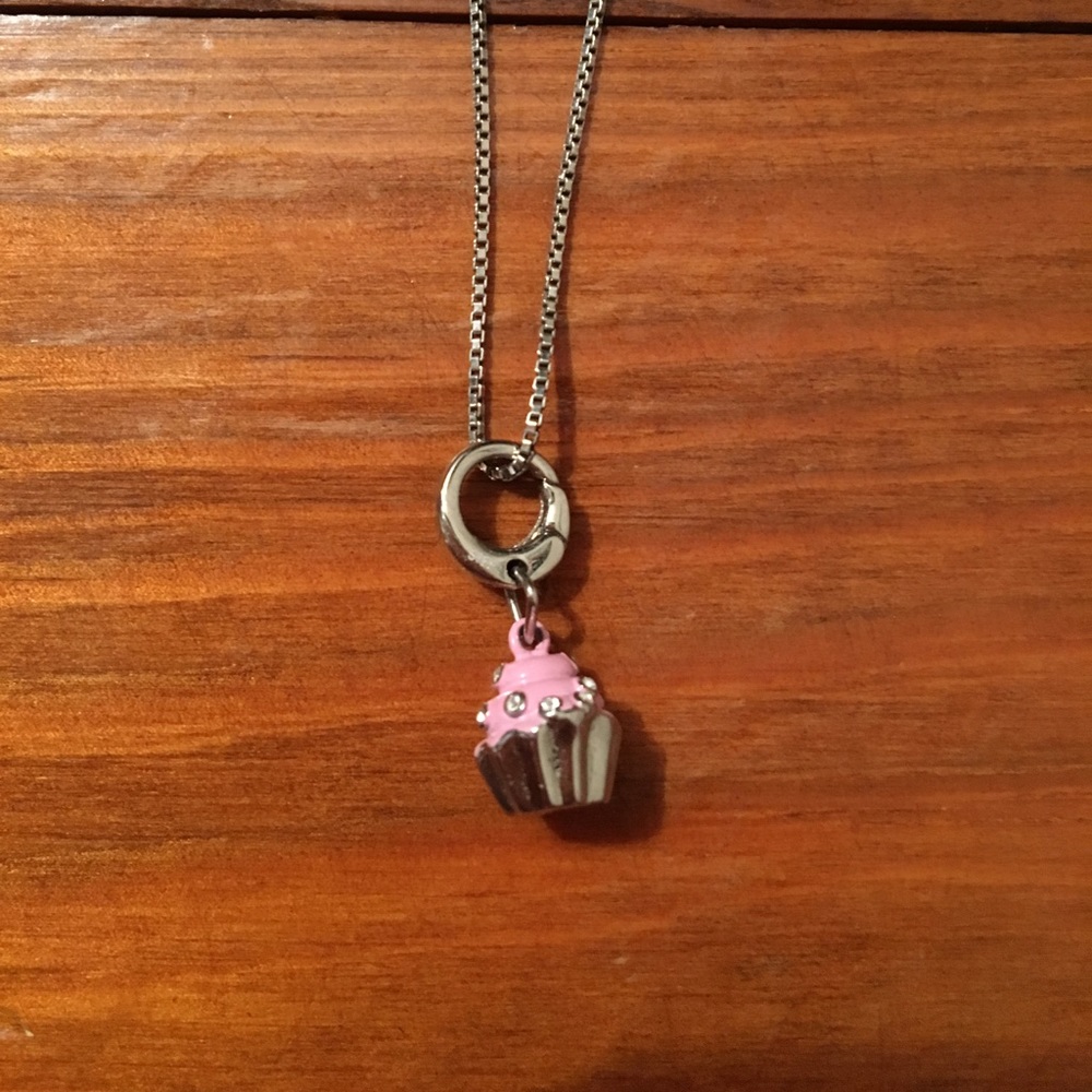 Cupcake charm necklace