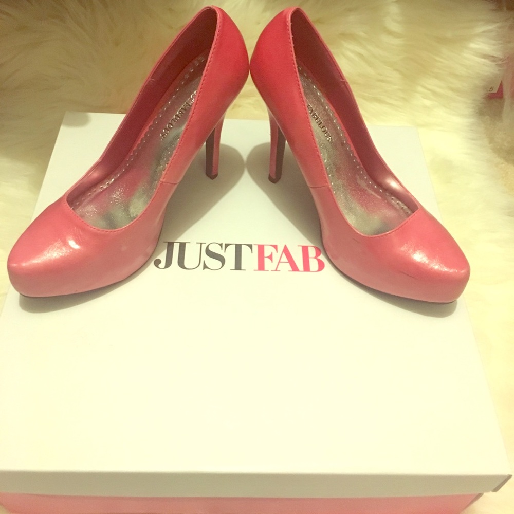 JustFab Hot Pink High Heel Stilettos size 7.5