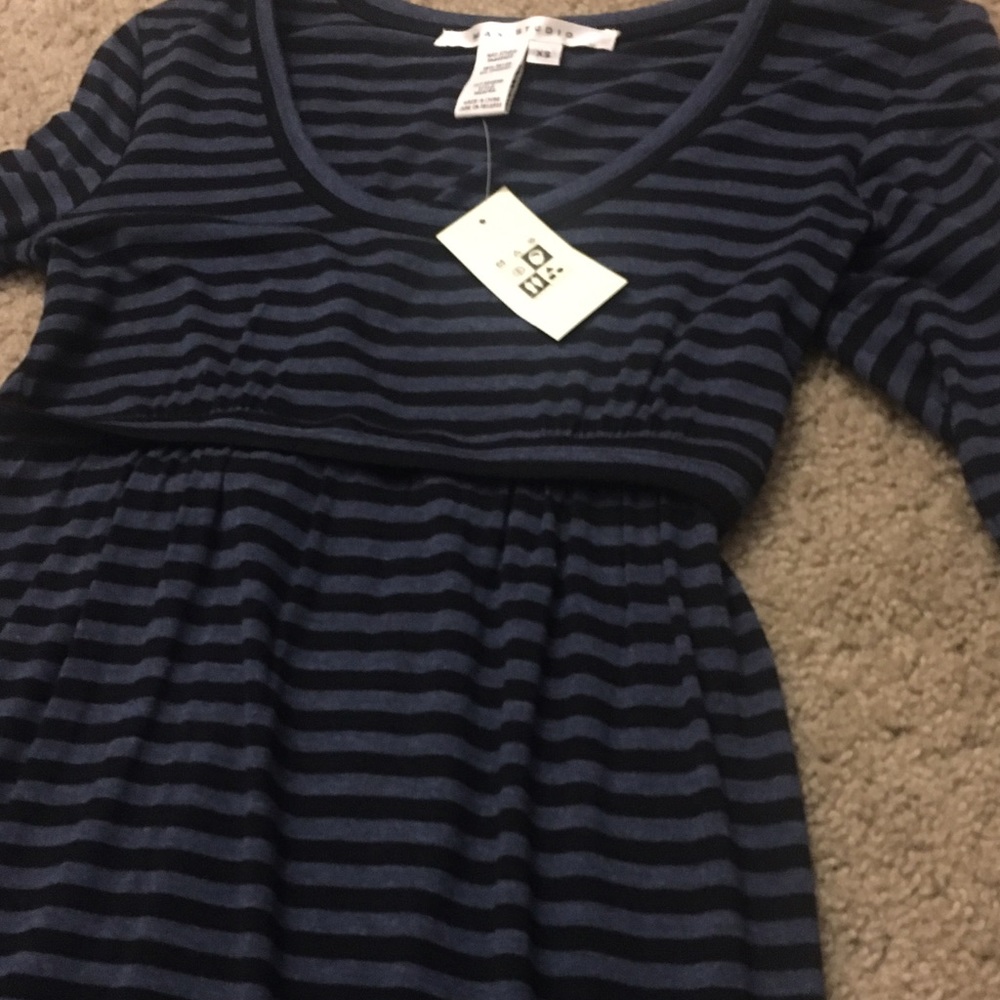 Stripped Mid sleeve Max Studio Dress NWT!!
