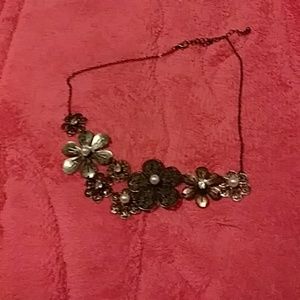 Flower statement necklace.