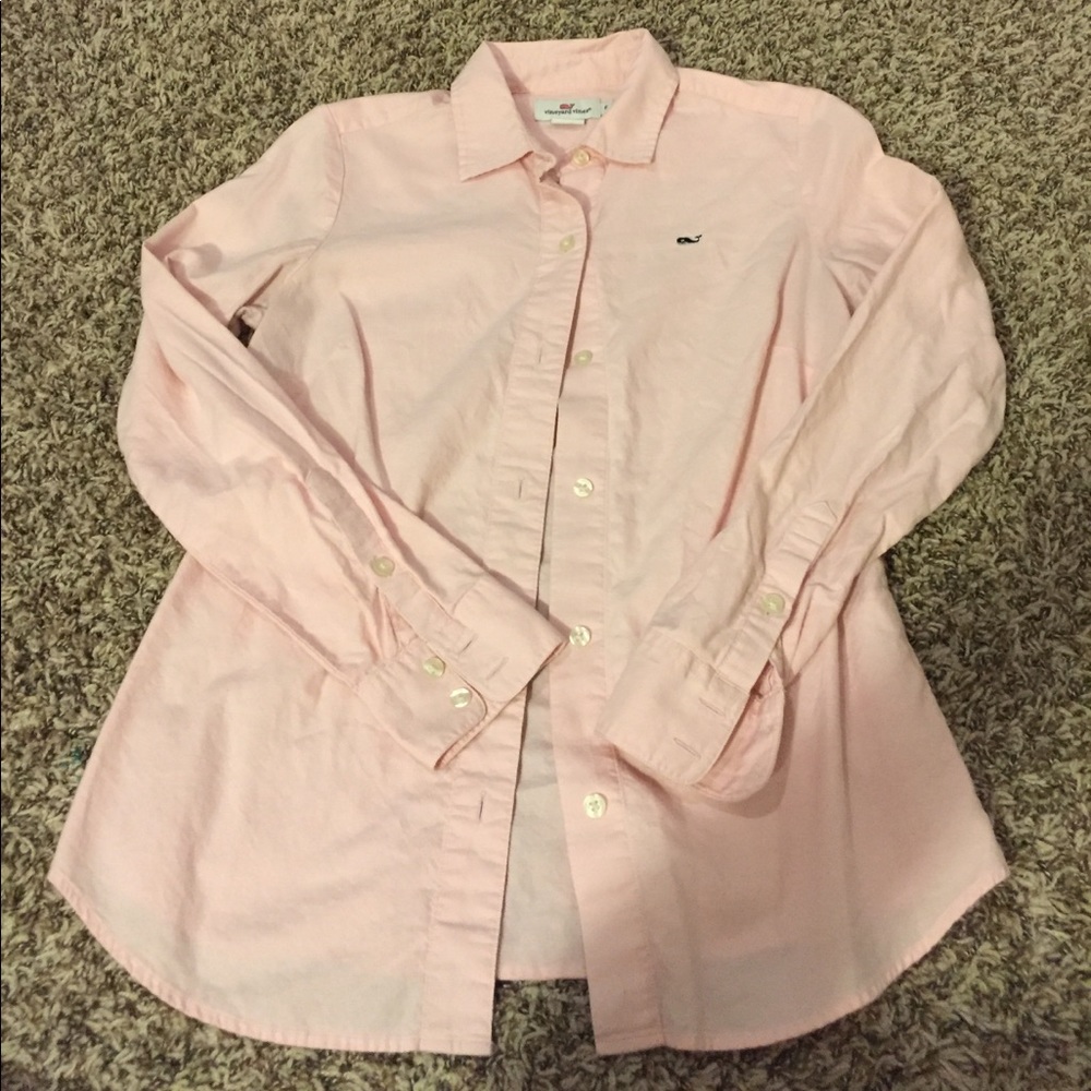 Vineyard Vines Women's Pink Button Down