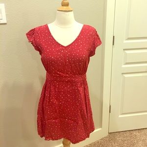 Pink patterned summer dress