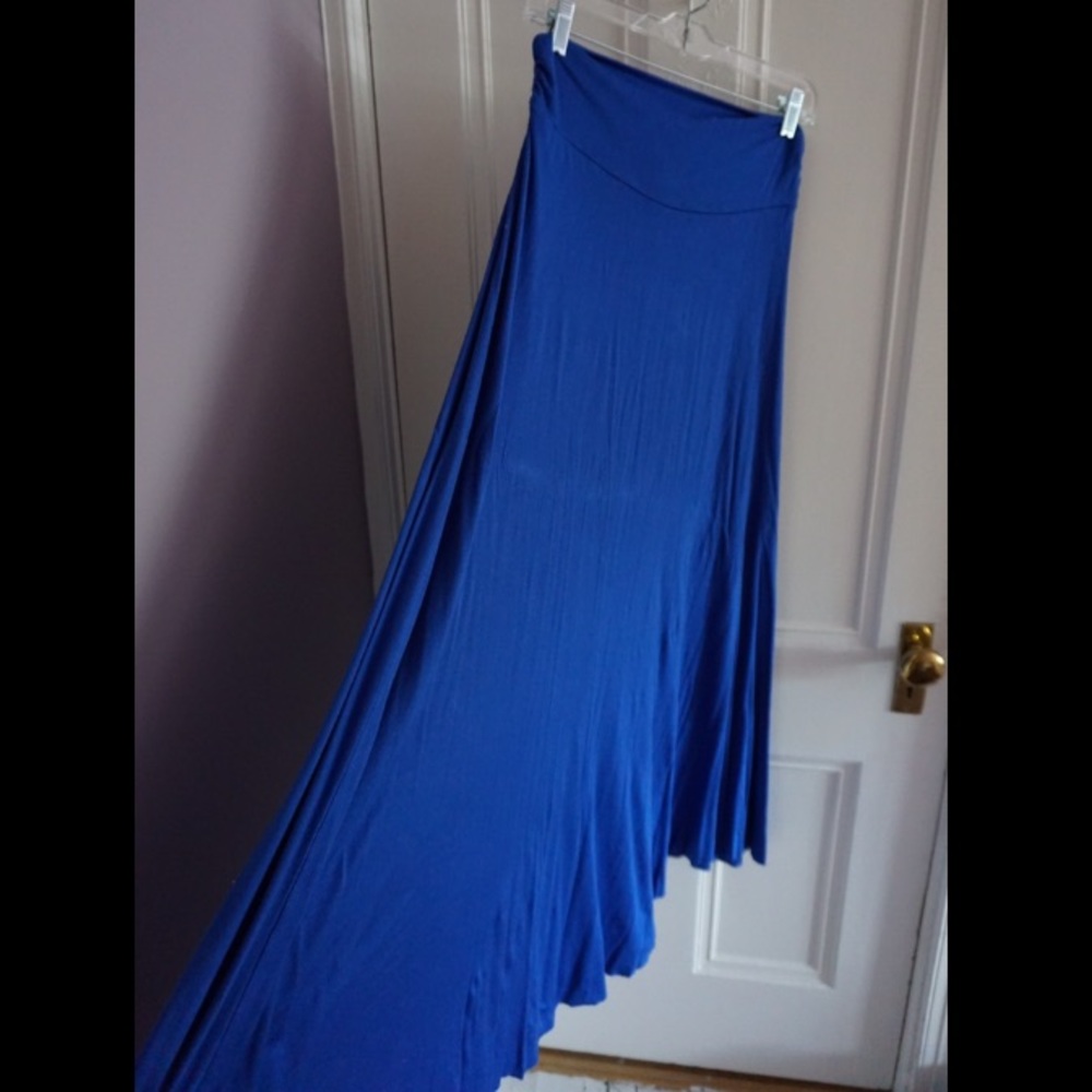 Cobalt blue maxi skirt