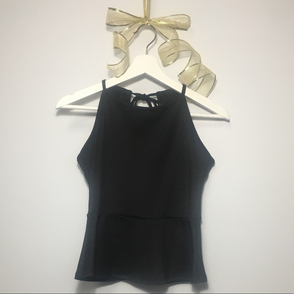 Open-Back Peplum Top
