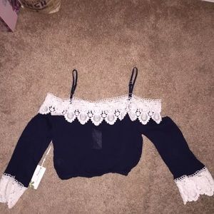 Off the shoulder crop top