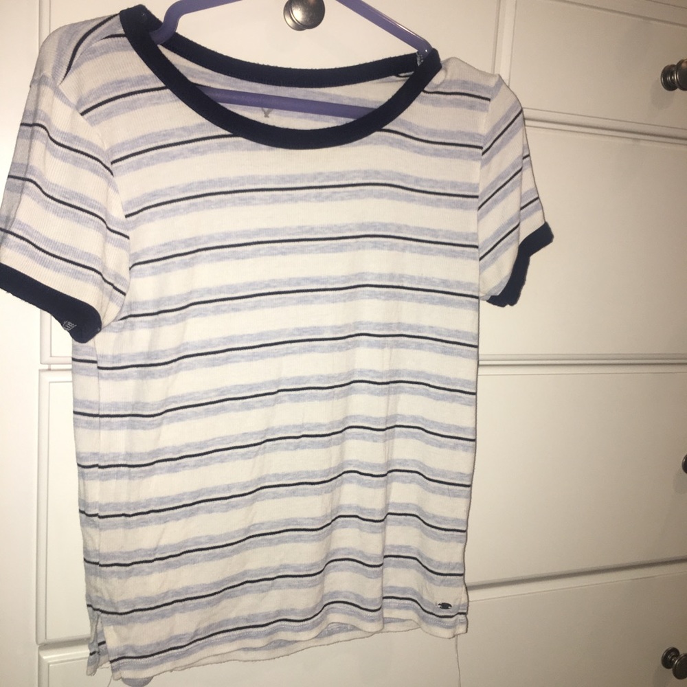 Blue and white striped top!
