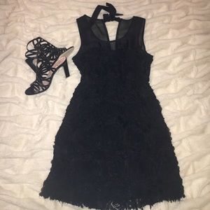 Tie black black dress- super adorable