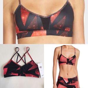 Alo Yoga Goddess Bra- volcano space print