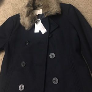 Navy Blue Banana Republic Coat NWT!!