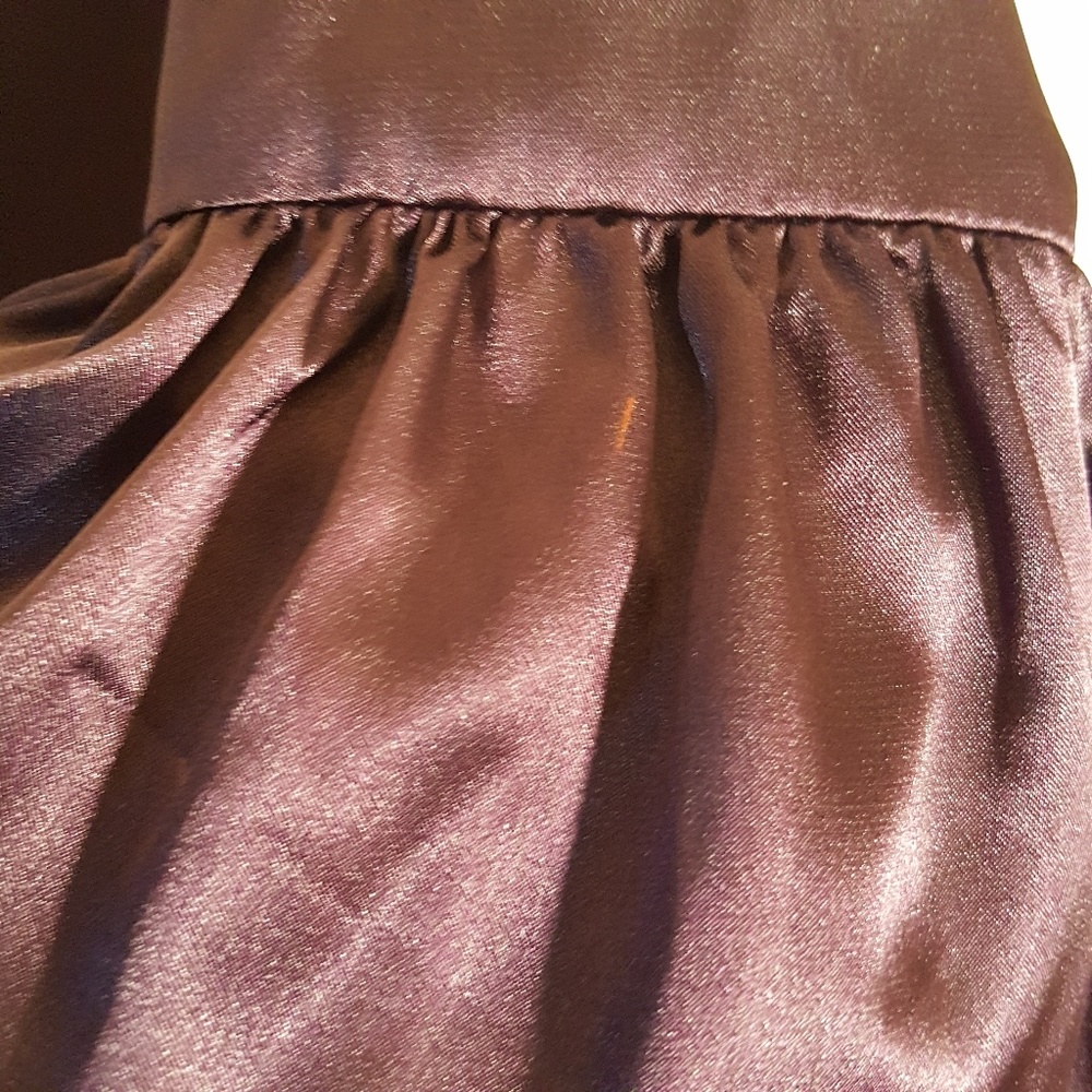 Newport News Purple Satin Ruffle Cropped Jacket - Picture 6 of 8