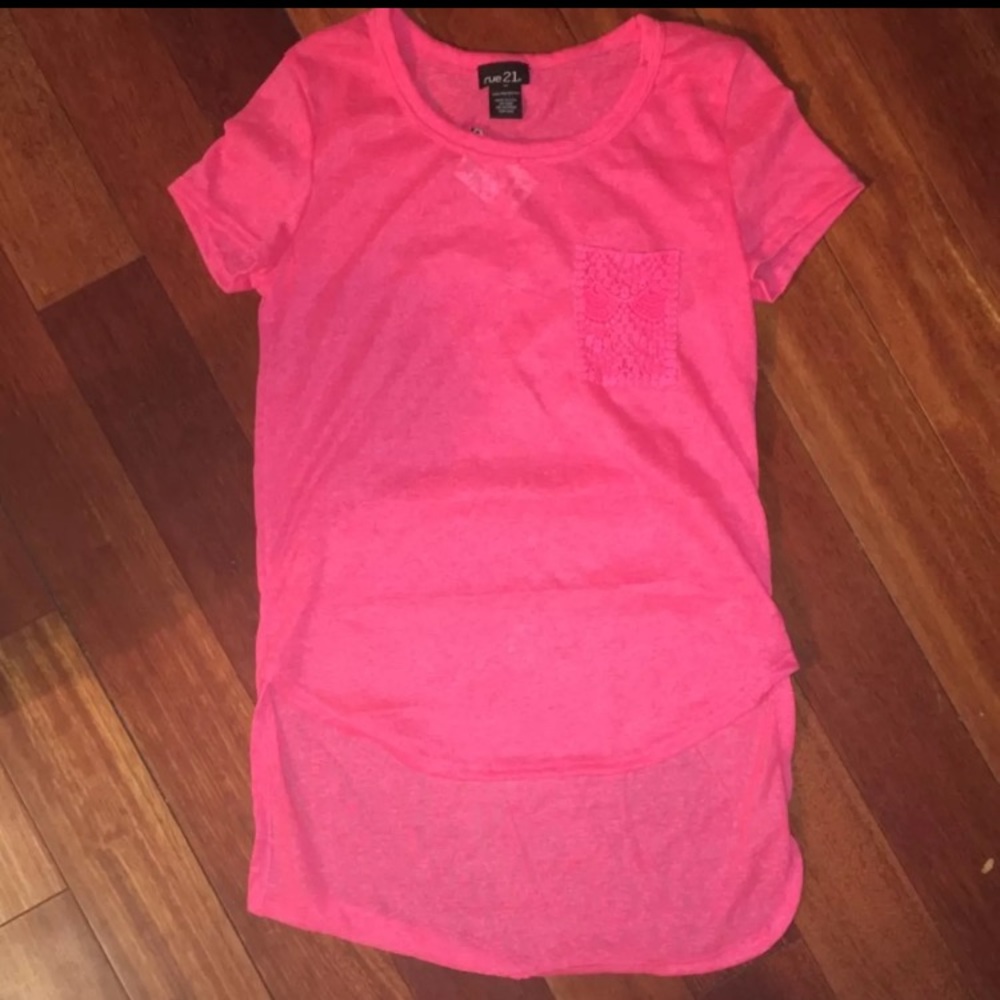 Hot pink pocket shirt
