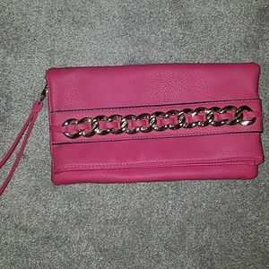 Hot pink clutch