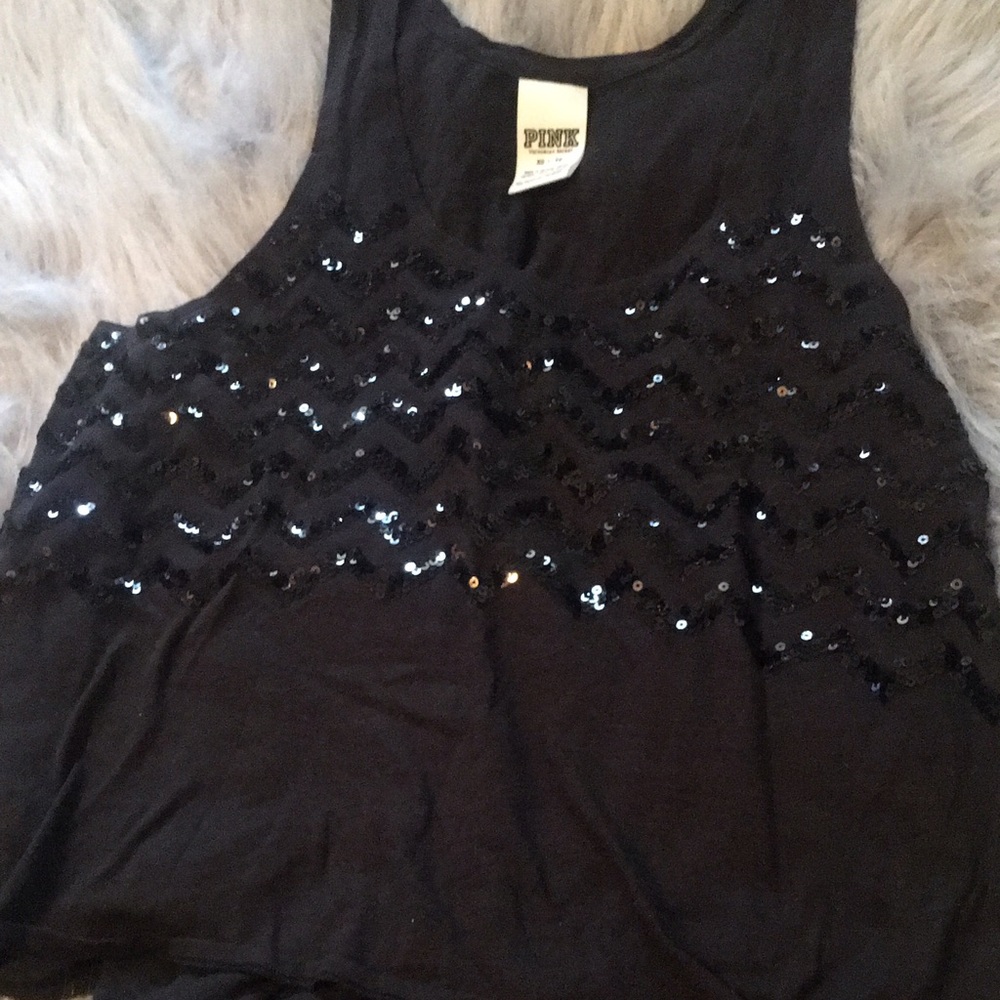 ✨PINK bling crop top✨