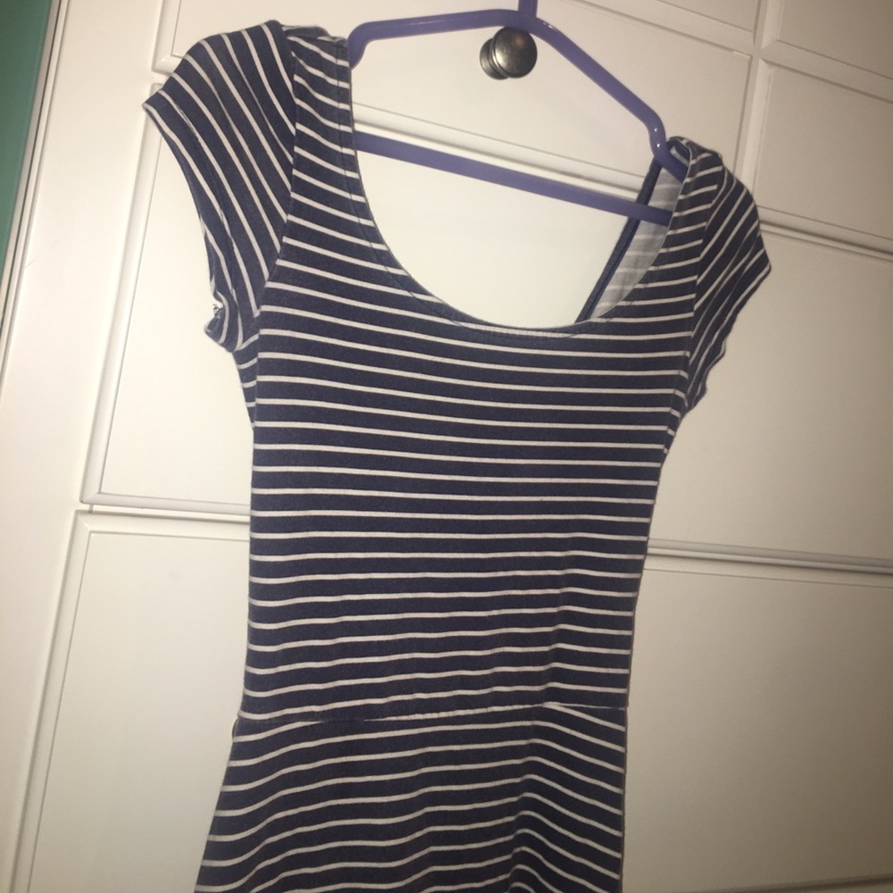 Blue and white stripes dress!