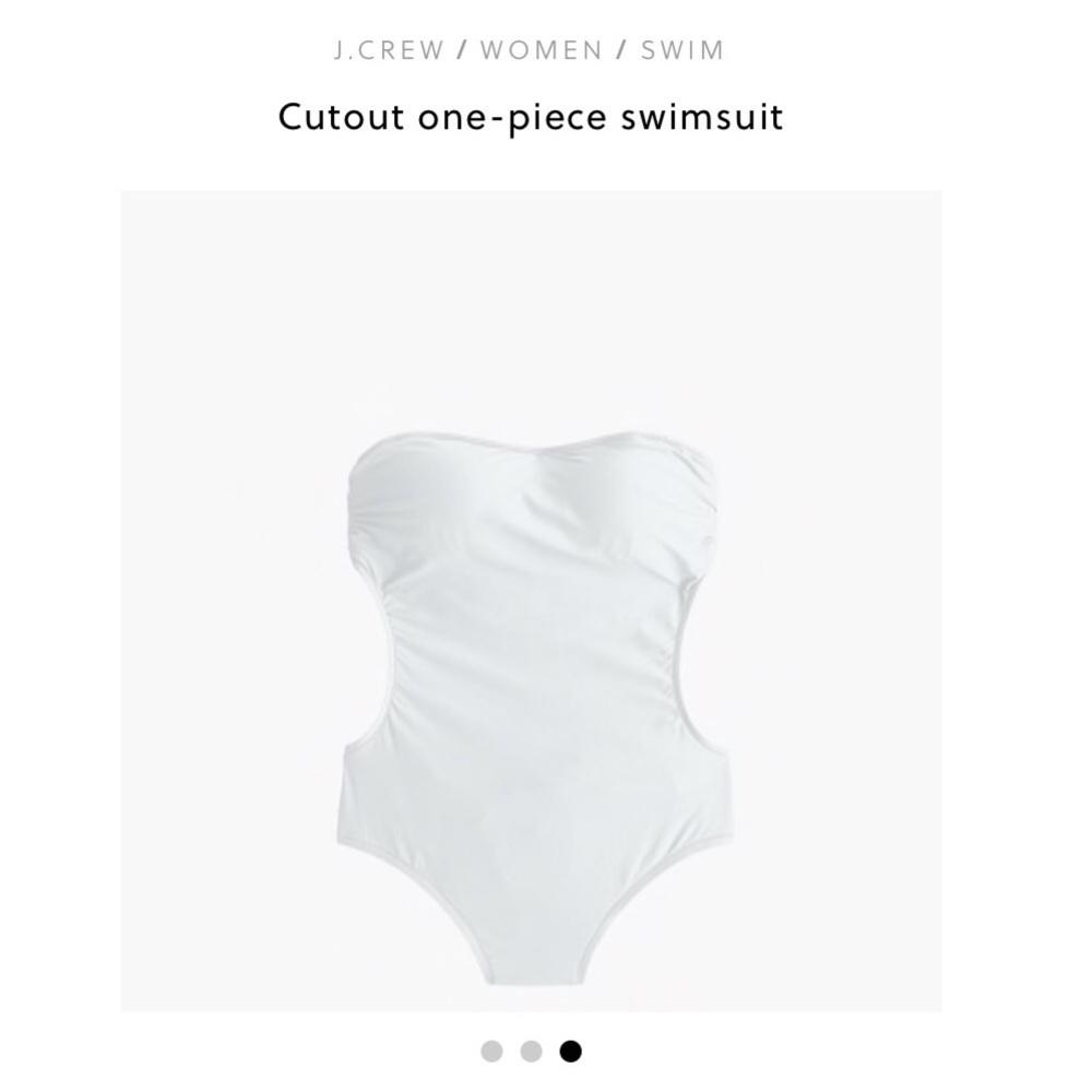J. Crew Cut Out One Piece Swimsuit in White