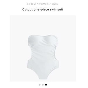 J. Crew Cut Out One Piece Swimsuit in White