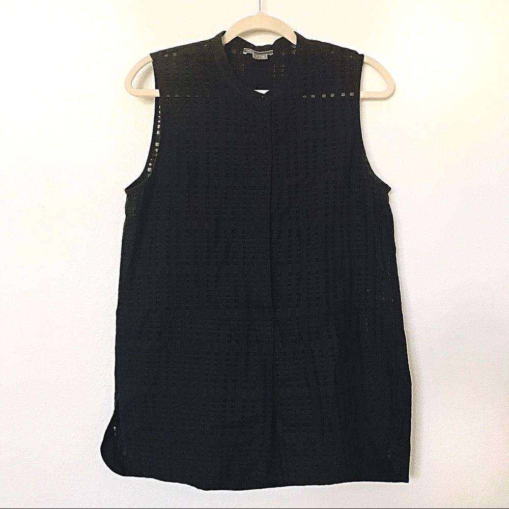 Vince Grid Weave Sleeveless Tunic