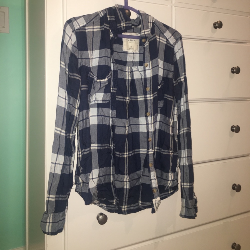 Blue and white flannel shirt!