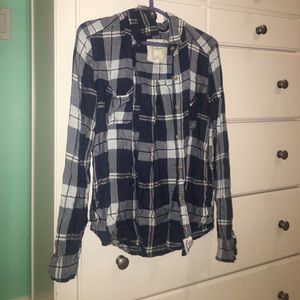 Blue and white flannel shirt!