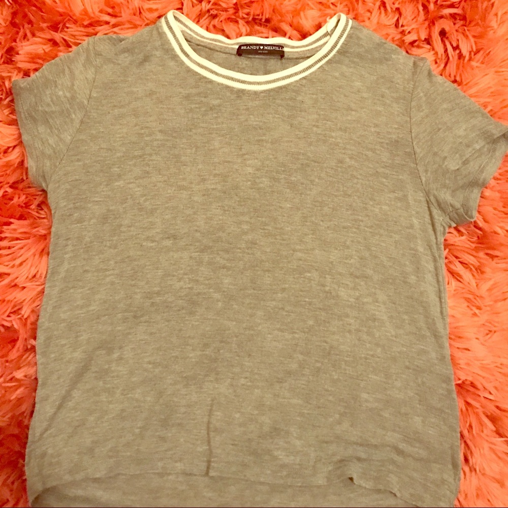 gray brandy melville top