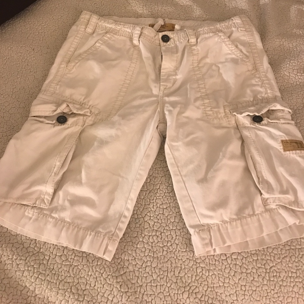 True Religion White Shorts