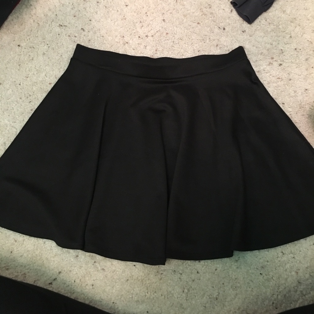 High waisted black skirt