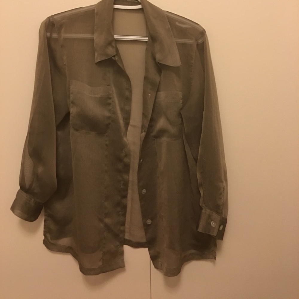 Striped sheer blouse